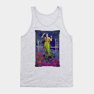 Art Nouveau Lady (green/pink) Tank Top